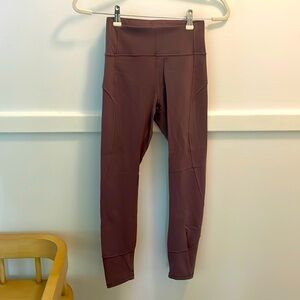 Lululemon tights, mauve, size 4